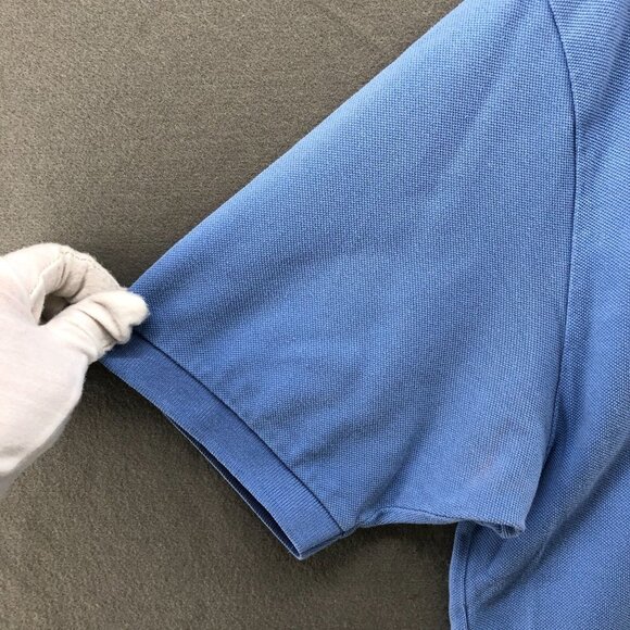 VTG Polo Ralph Lauren Polo Shirt Mens L Light Blue Short Sleeve Pony Logo Cotton - Picture 3 of 10